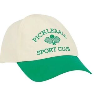 Pickleball Hat Ivory & Green NEW